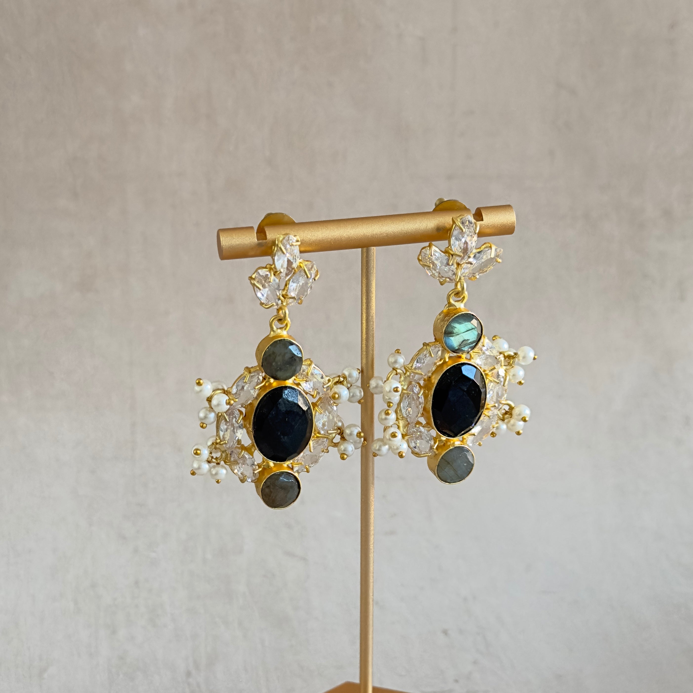 Isabella Crystal Drop Earrings - Ahseya & Co