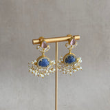 Amali Blue Pink Drop Earrings - Ahseya & Co