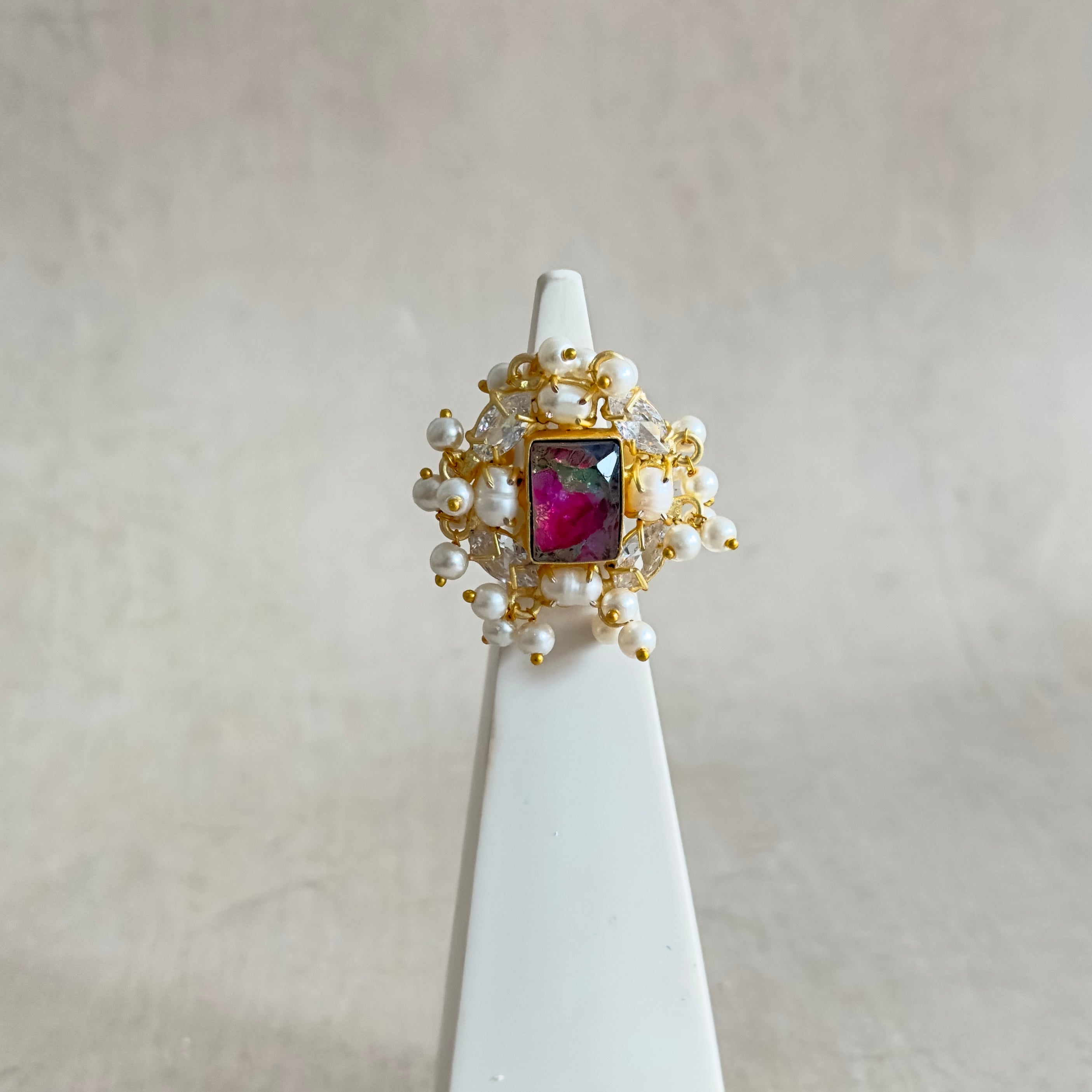 Hamida Crystal Ring - Ahseya & Co