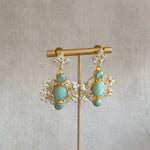 Isabella Jade Crystal Drop Earrings - Ahseya & Co