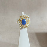 Elouise Blue Crystal Ring - Ahseya & Co