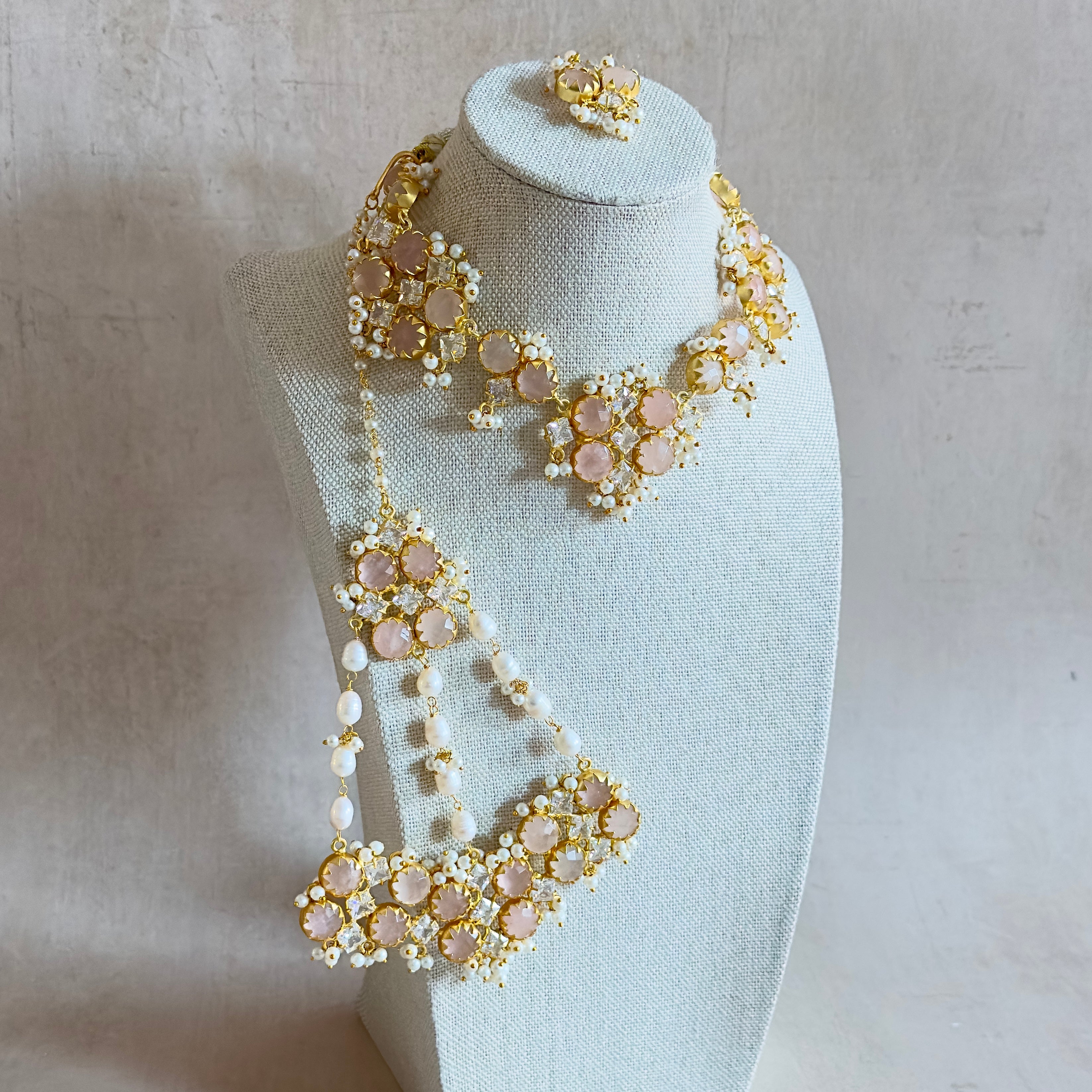 Amara Pink Choker Set - Ahseya & Co