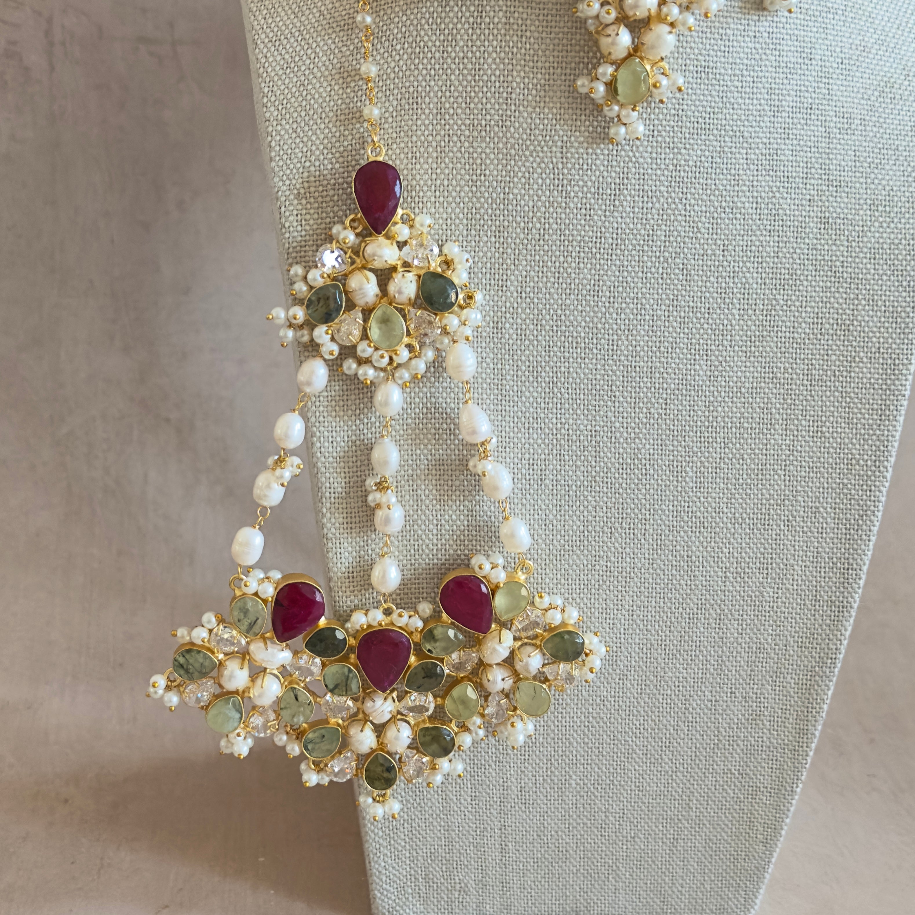 Antonia Fuchsia Choker Set - Ahseya & Co