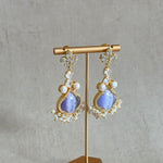 Farida Purple Crystal Drop Earrings - Ahseya & Co