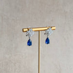 Diana Blue Crystal Earrings - Ahseya & Co