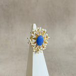 Elouise Blue Crystal Ring - Ahseya & Co