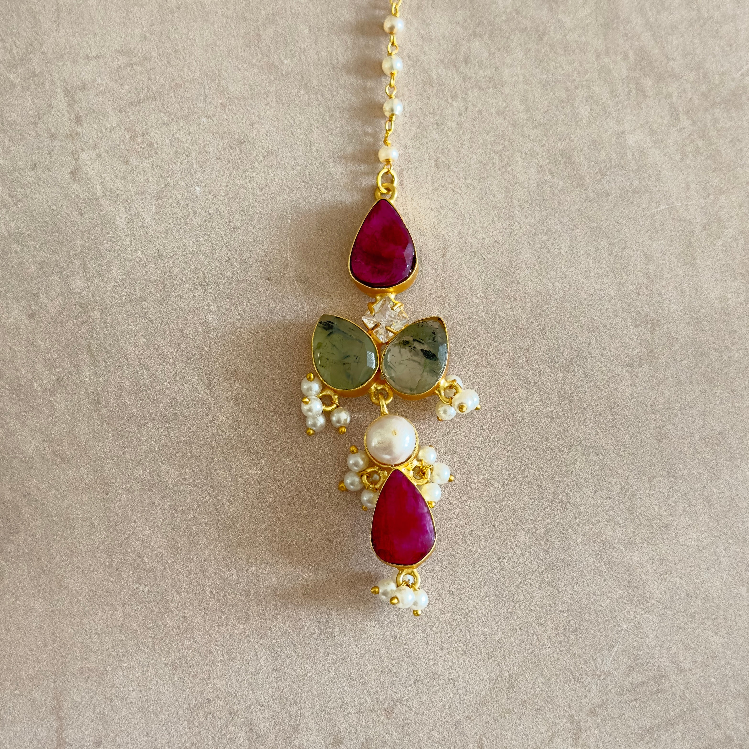 Bali Olive Pearl Necklace Set - Ahseya & Co