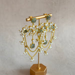 Jazlyn Olive Crystal Drop Earrrings - Ahseya & Co