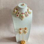 Lavera Floral Pink Necklace Set - Ahseya & Co