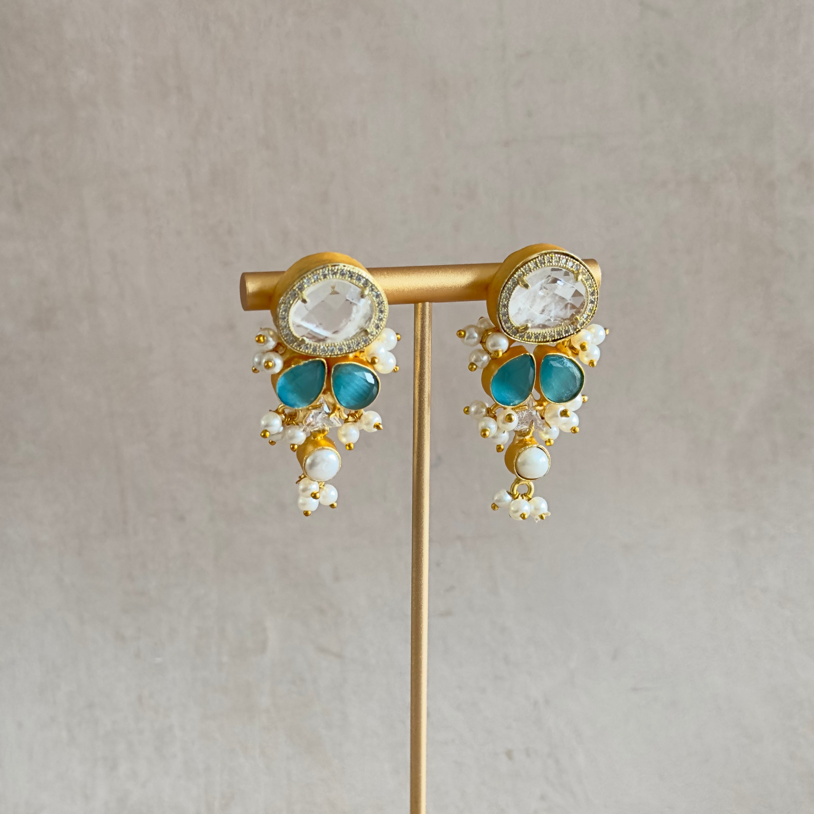 Lacy Pearl Stud Earrings - Ahseya & Co