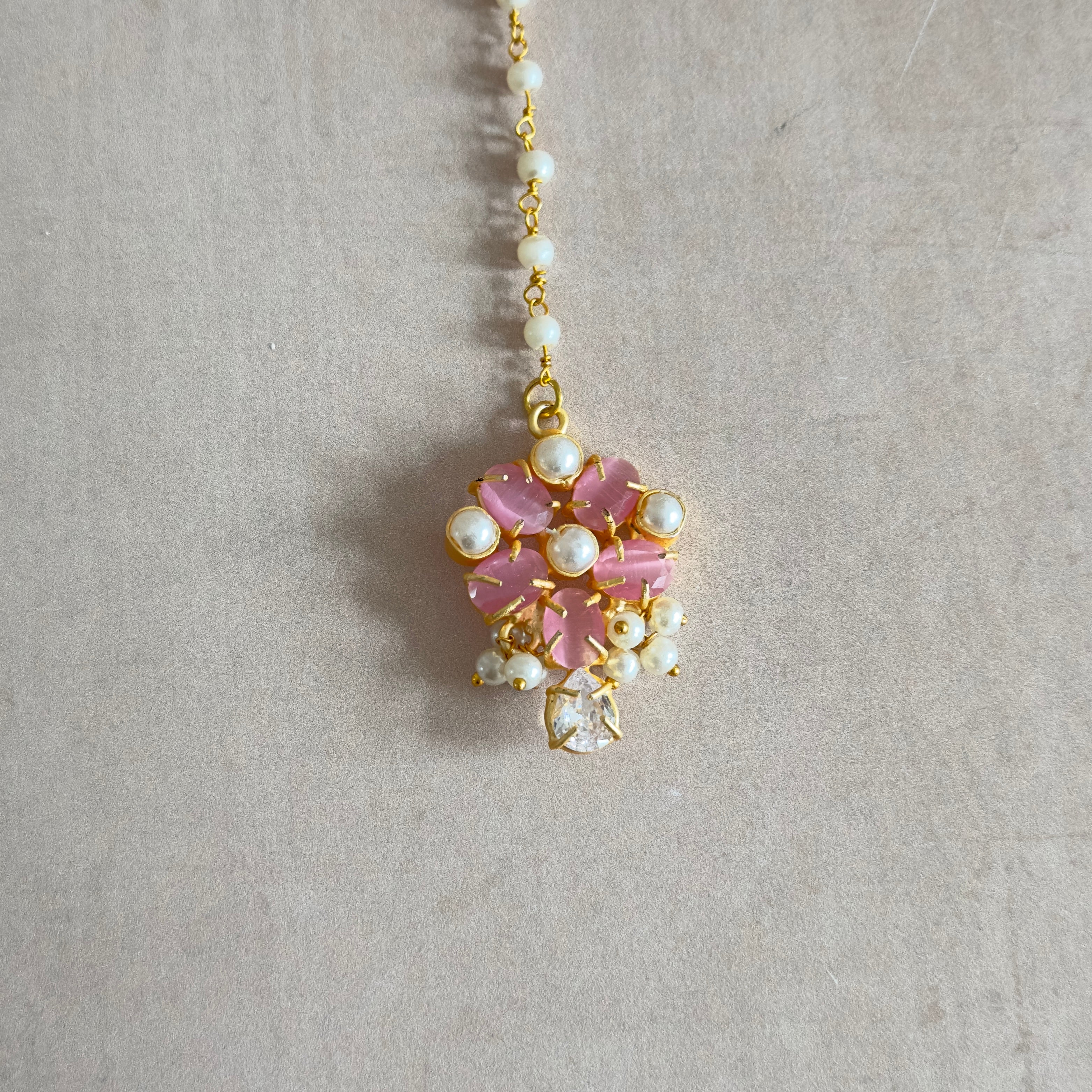 Myla Pink Pearl Mala Set - Ahseya & Co