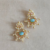 Carima Pink Crystal Drop Earrings - Ahseya & Co