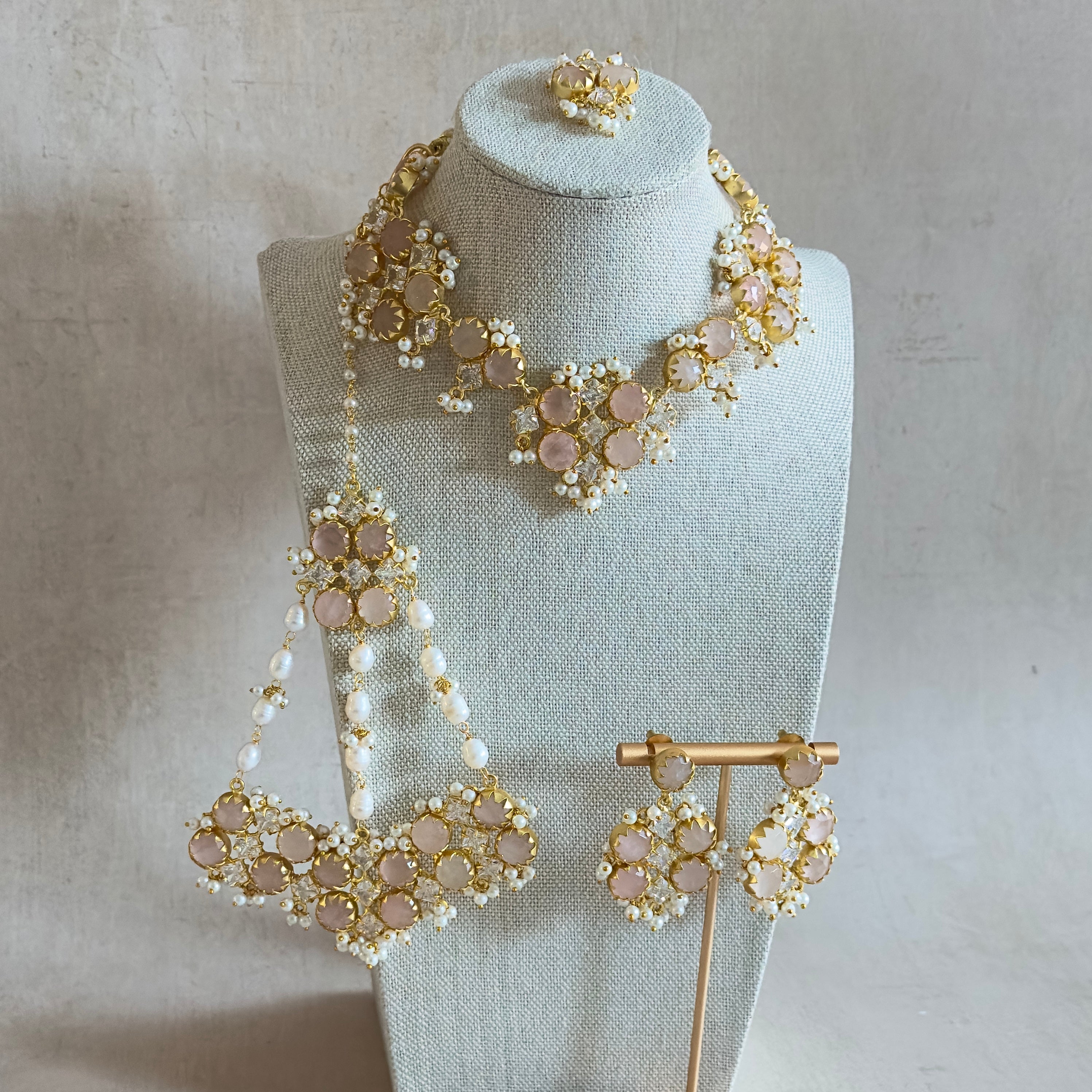 Amara Pink Choker Set - Ahseya & Co