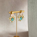 Kaelani Pink Blue Crystal Necklace Set - Ahseya & Co