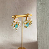 Kaelani Pink Blue Crystal Necklace Set - Ahseya & Co