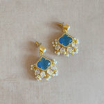 Blue Pearl Drop Earrings - Ahseya & Co