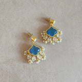 Blue Pearl Drop Earrings - Ahseya & Co
