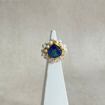 Carly Blue Crystal Ring - Ahseya & Co