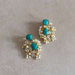 Yalina Turquoise Stud Earrings - Ahseya & Co