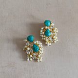 Yalina Turquoise Stud Earrings - Ahseya & Co