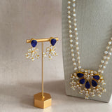 Mariya Navy Pearl Mala Set - Ahseya & Co