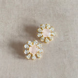 Flora Rose Crystal Stud Earrings - Ahseya & Co