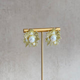 Gold Pearl Stud Earrings - Ahseya & Co