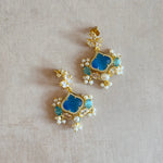 Blue Crystal Drop Earrings - Ahseya & Co