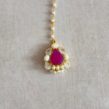 Laurel Fuchsia Crystal Choker Set - Ahseya & Co