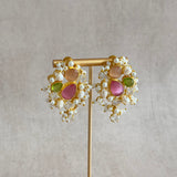 Ozara Pink Crystal Earrings - Ahseya & Co