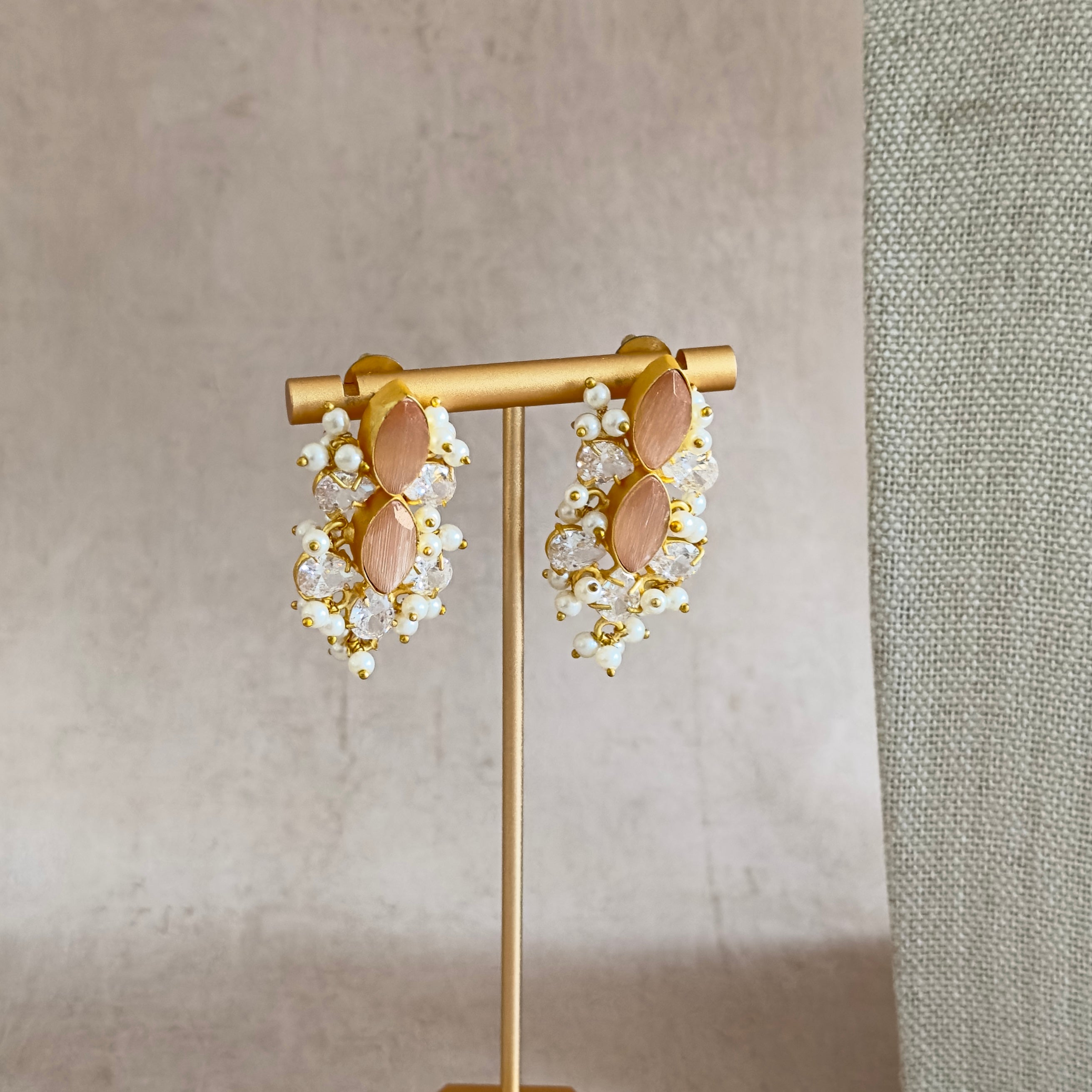 Layali Olive Peach Choker Set - Ahseya & Co