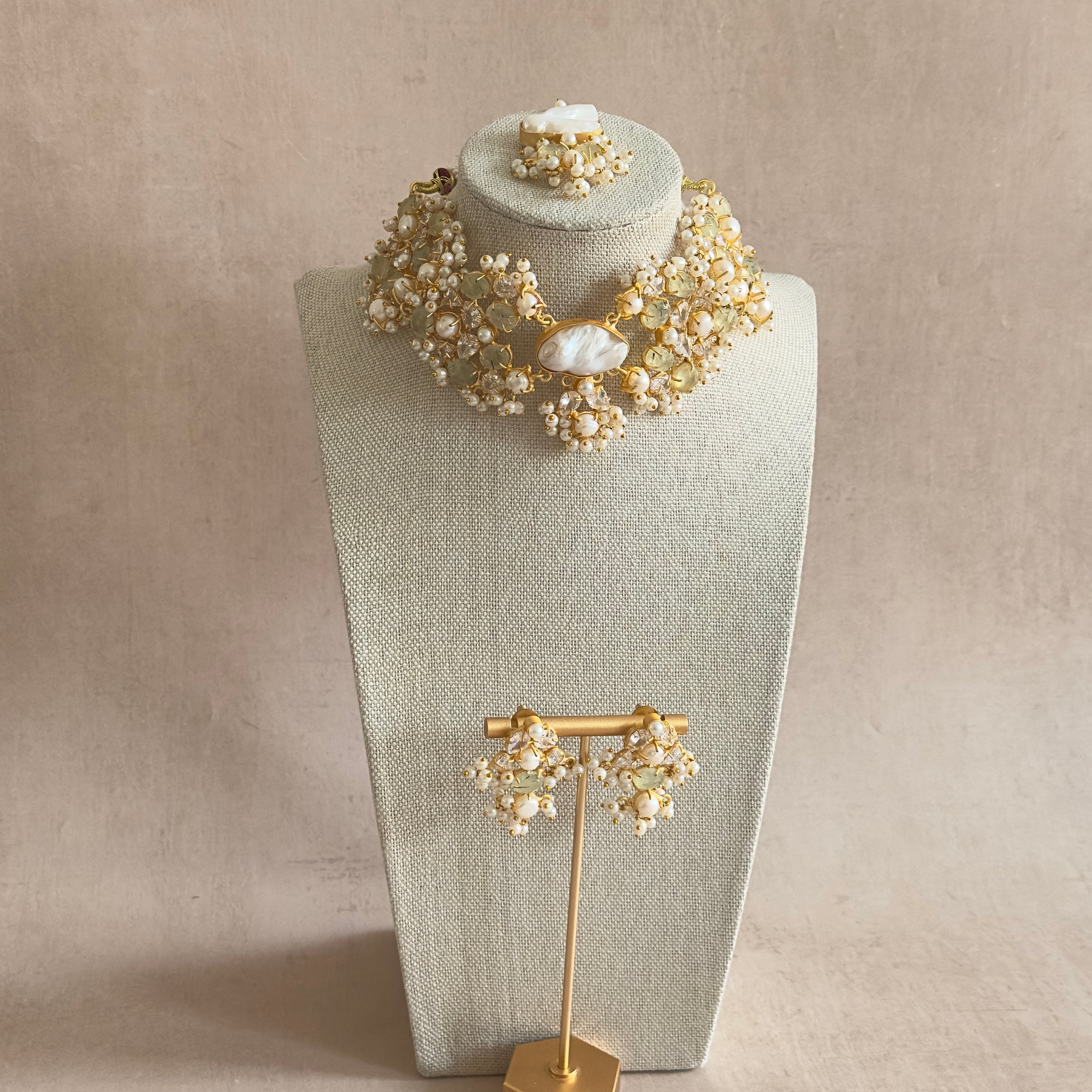 Irum Pearl Choker Set - Ahseya & Co