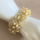 Antonia Grey Cuff Bracelet - Ahseya & Co