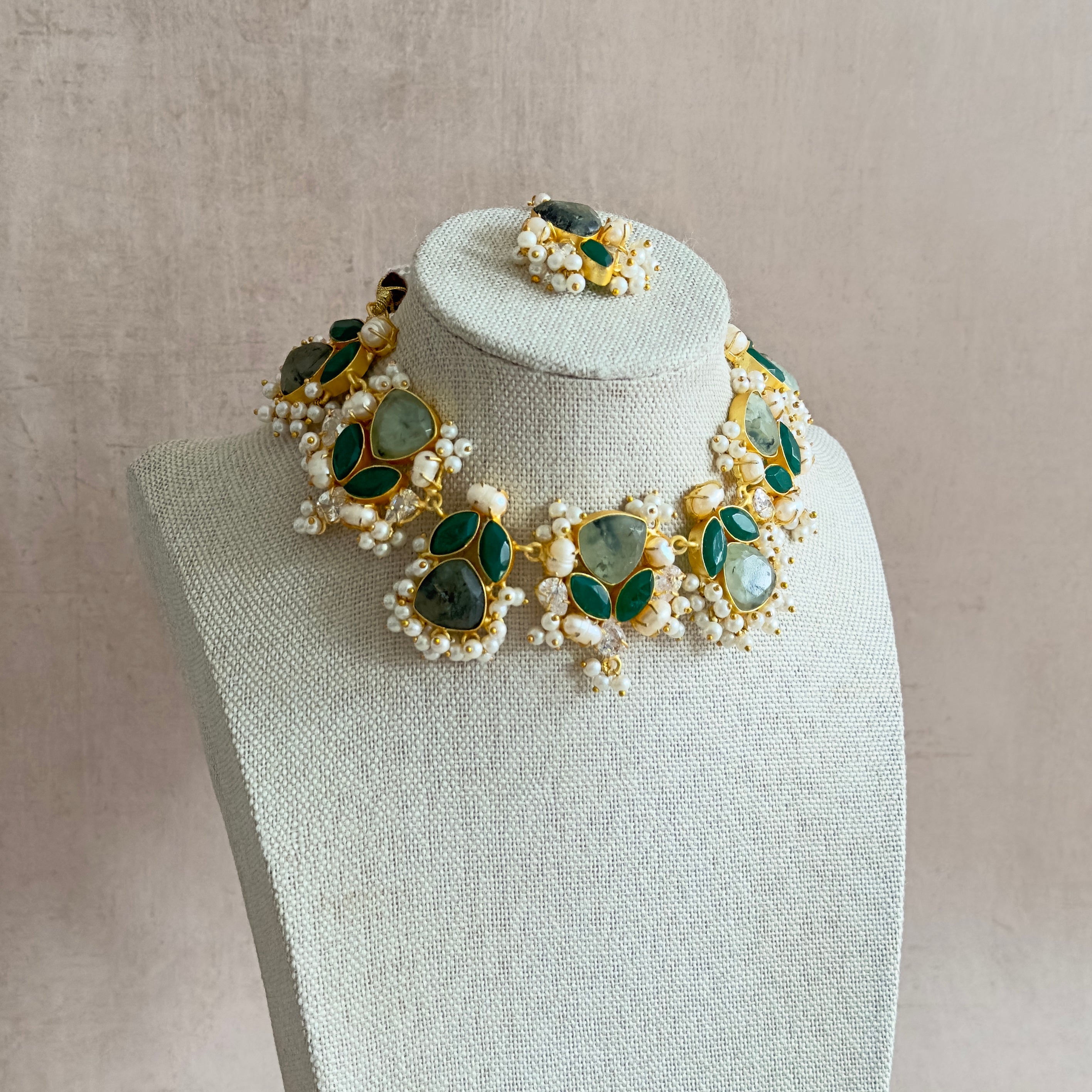 Giselle Green Choker Set - Ahseya & Co