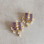 Freya Purple Stud Earrings - Ahseya & Co