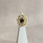 Elouise Smokey Crystal Ring - Ahseya & Co