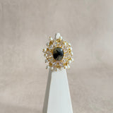 Elouise Smokey Crystal Ring - Ahseya & Co