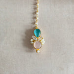 Kaelani Pink Blue Crystal Necklace Set - Ahseya & Co