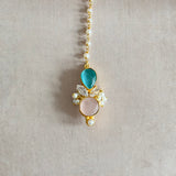 Kaelani Pink Blue Crystal Necklace Set - Ahseya & Co