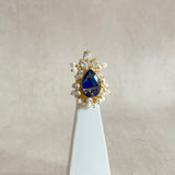 Areeba Navy Crystal Ring - Ahseya & Co