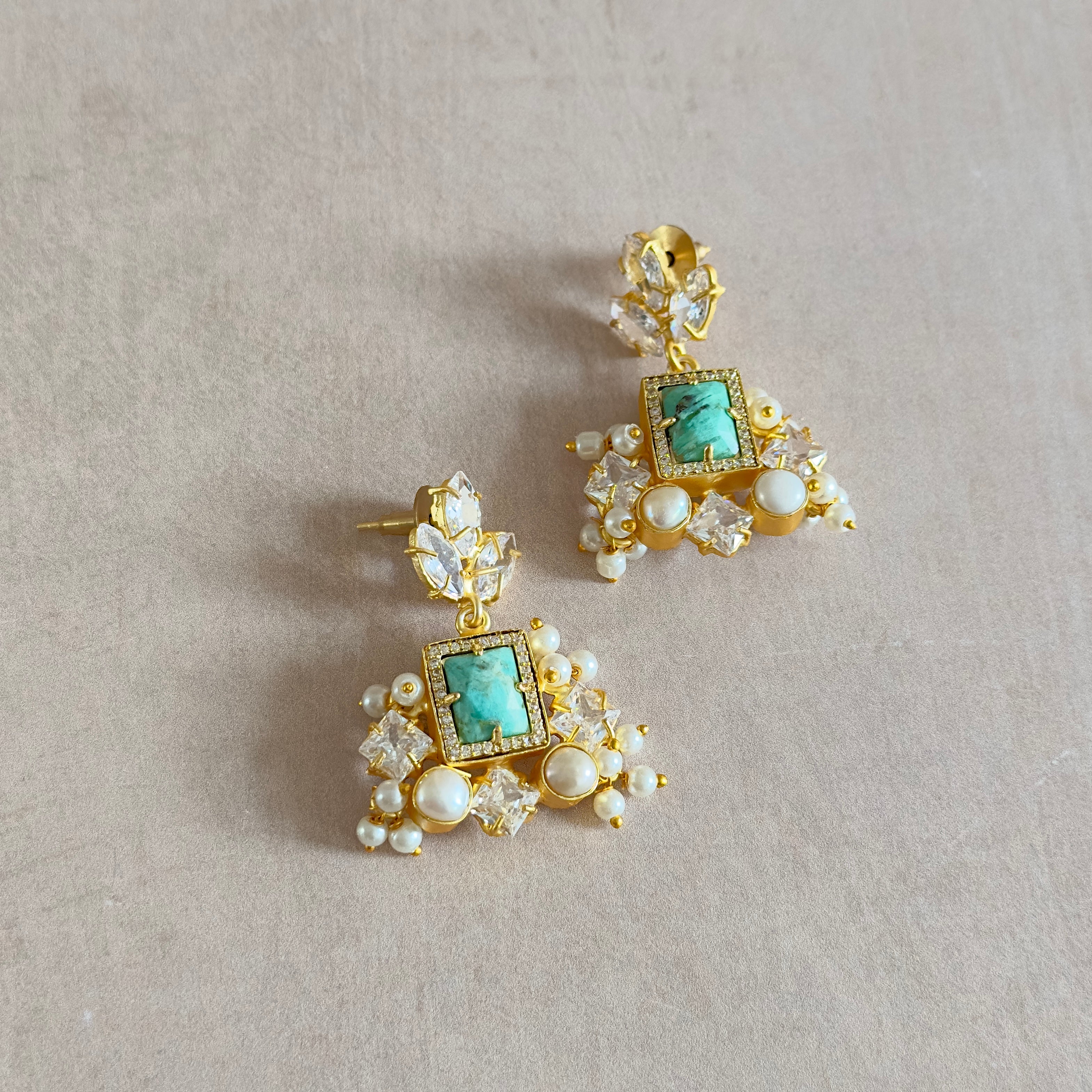 Nadira Jade Drop Earrings - Ahseya & Co