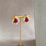 Laurel Fuchsia Crystal Choker Set - Ahseya & Co