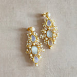 Natasha Grey Pearl Drop Earrings - Ahseya & Co