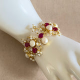 Kiara Fuchsia Pearl Bracelet - Ahseya & Co