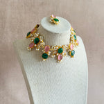 Kaelani Green Crystal Necklace Set - Ahseya & Co