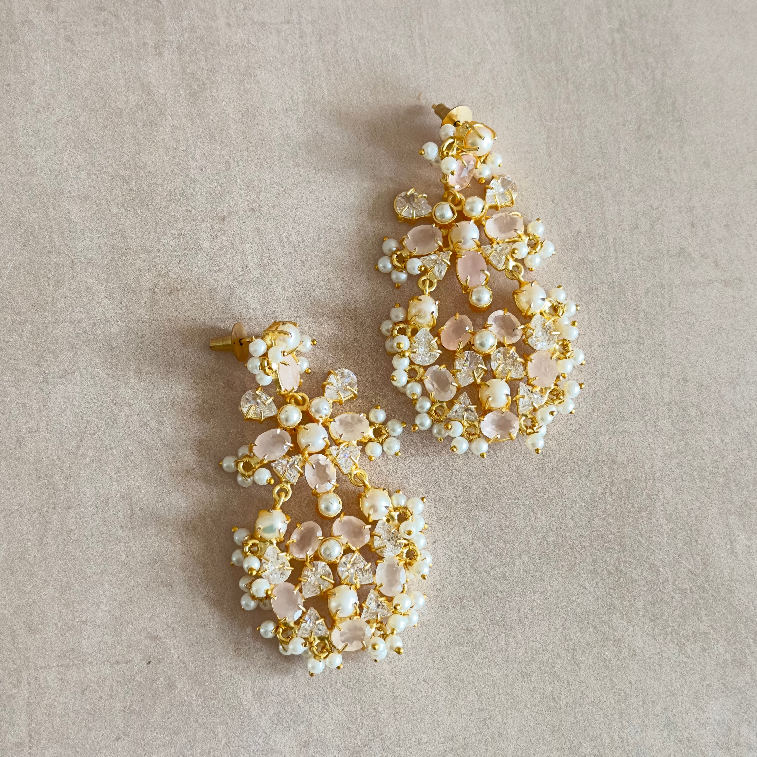 Inaaya  Rose Drop Earrings - Ahseya & Co