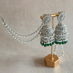 Silver Beaded Earring Chains - Ahseya & Co