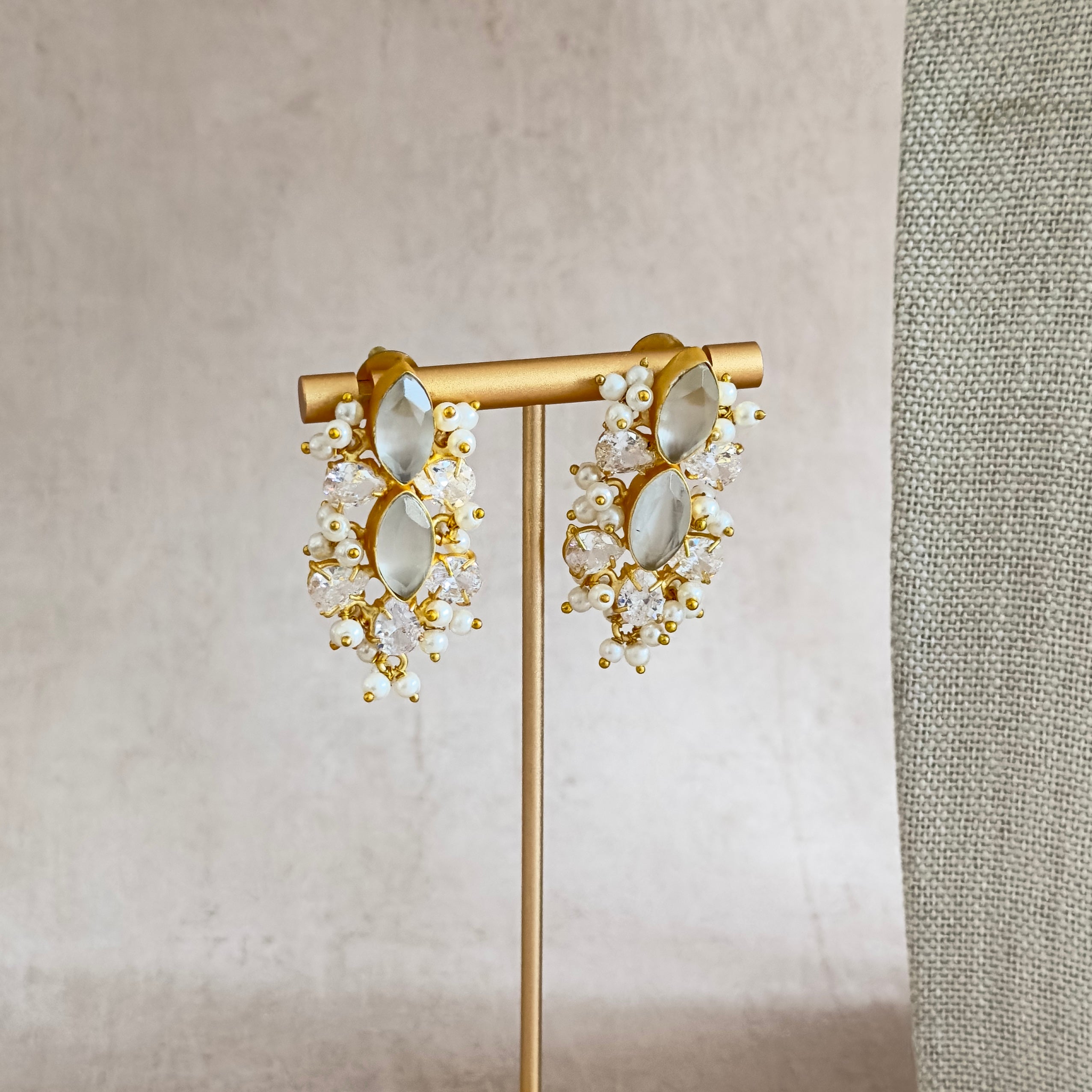 Layali Grey Pearl Choker Set - Ahseya & Co