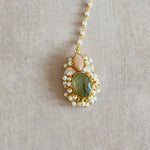 Layali Olive Peach Choker Set - Ahseya & Co