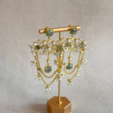 Jazlyn Olive Crystal Drop Earrrings - Ahseya & Co